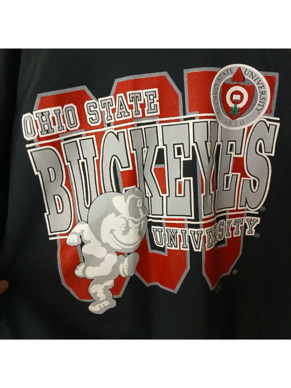 VTG Ohio State Buckeyes Sweatshirt XL With An Attitude Cotton Blend Made USA L54 - Picture 2 of 8